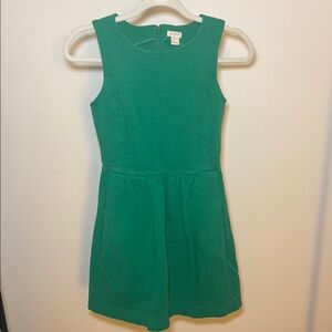 J. Crew Green Sleeveless Scoop Neck Sundress